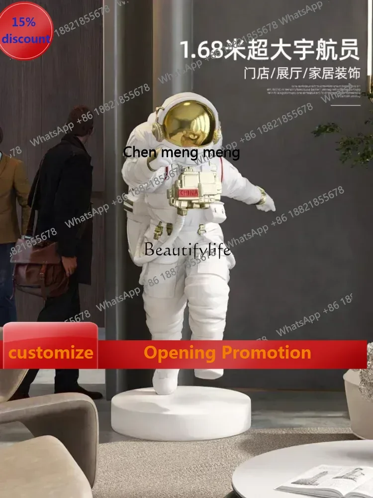 

SS 7304New Arrivals New styleNN NNCreative astronaut sculpture art ornament Large floor-to-ceiling hotel shopping mall welcome d