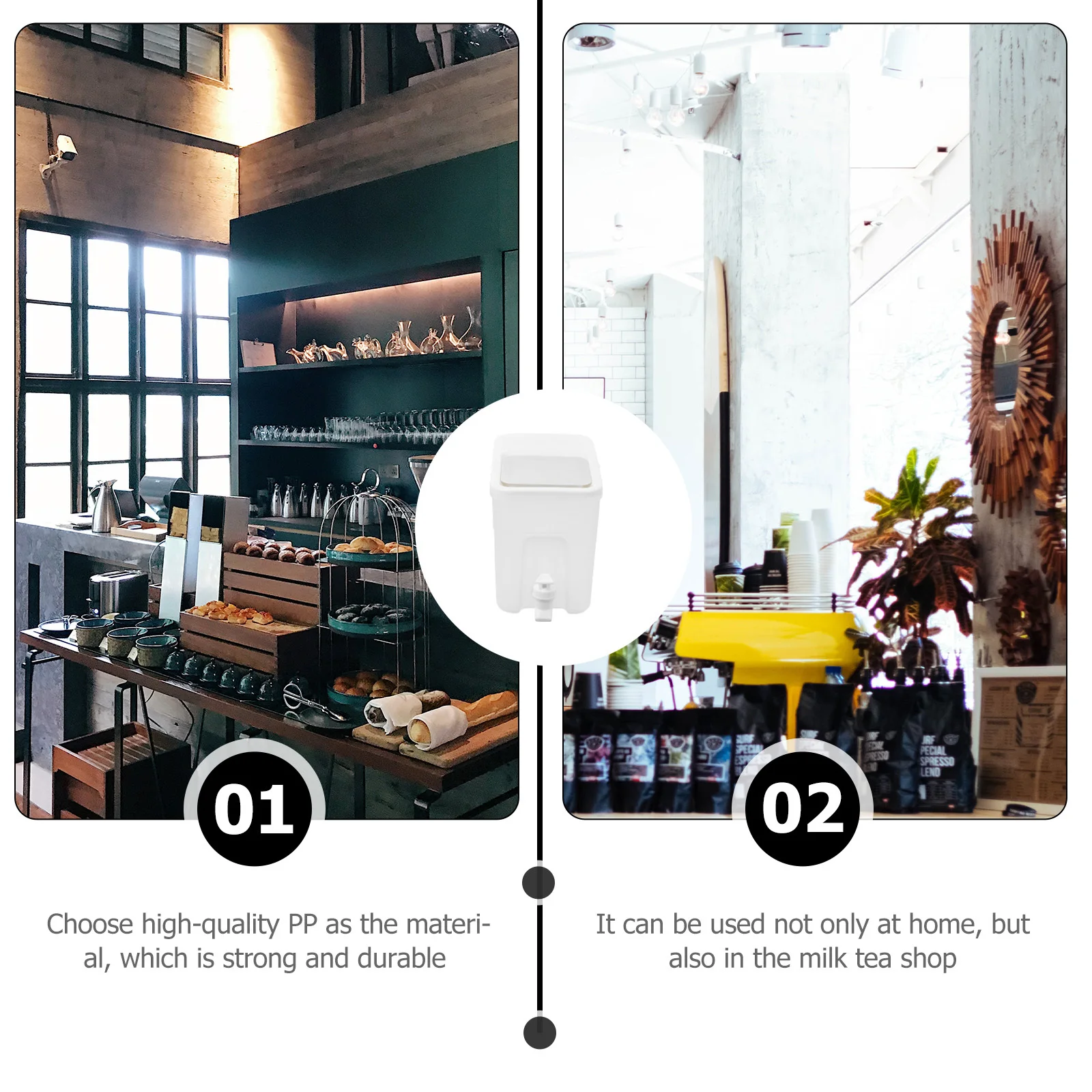 

1pc Cold Water Kettle High Quality Pp Simple Design With Faucet For Home Milk Tea Shop Use Refrigerator Kettle Water Pitcher