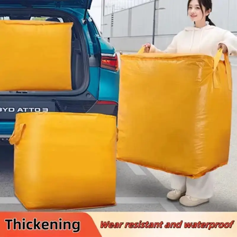 Reusable Moving Bag 100L Large Capacity Waterproof Clothes Sorting Woven Organizer for Closet and Storage Needs