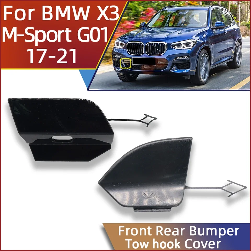 

Front Rear Bumper Tow Hook Cover Towing Eye Cap For BMW X3 G01 M-Bumper 2017 - 2021 Trailer Cover Decoration Car Accessories