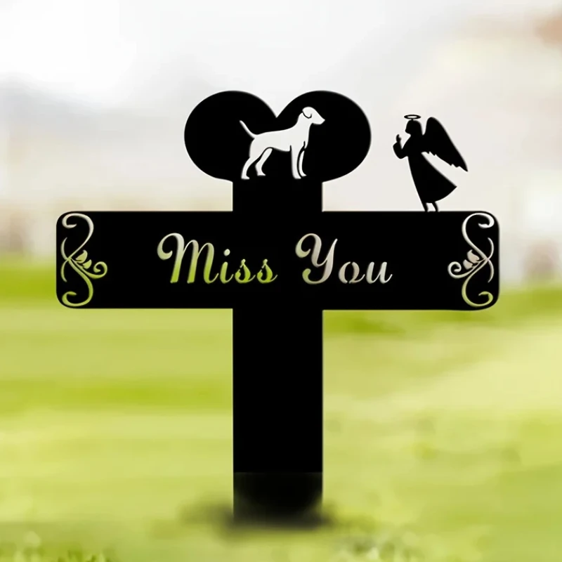 

Metal Dog Memorial Stake, Pet Dog Garden Stake Pet Yard Stake, Pet Memorial Gift,Memorial Yard Marker