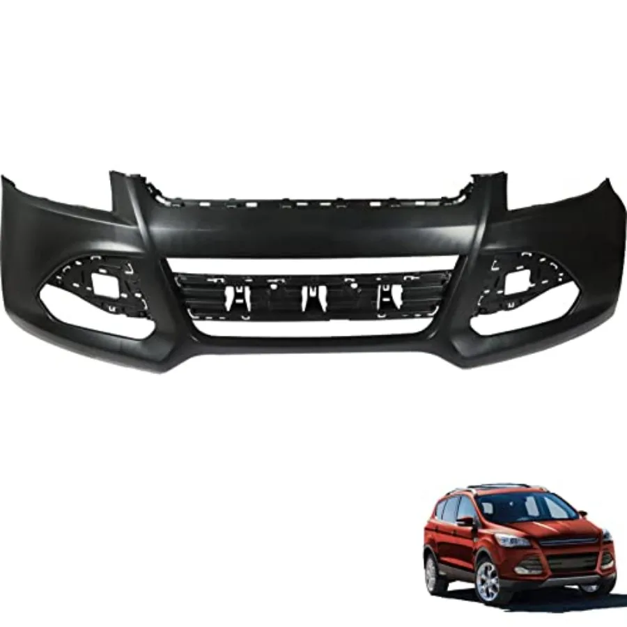 

Front Bumper Cover Plastic Black Replacement for 2013-2016 Escape Durable Automotive Exterior Accessory Impact Resistant Precis