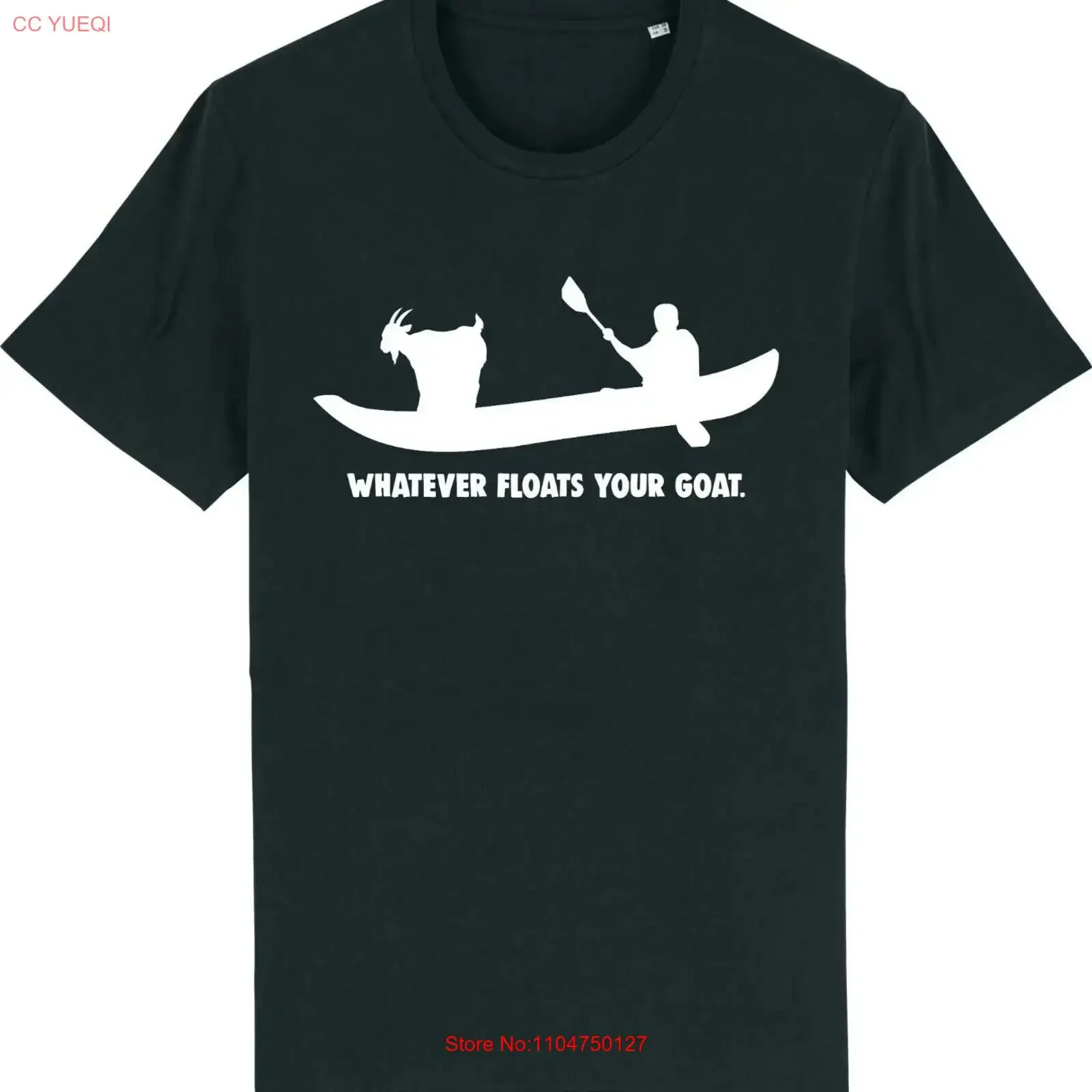 Whatever floats your goat funny pun slogan t shirt vintage Washed Breathable Comfortable Versatile streetwear Casual Unisex