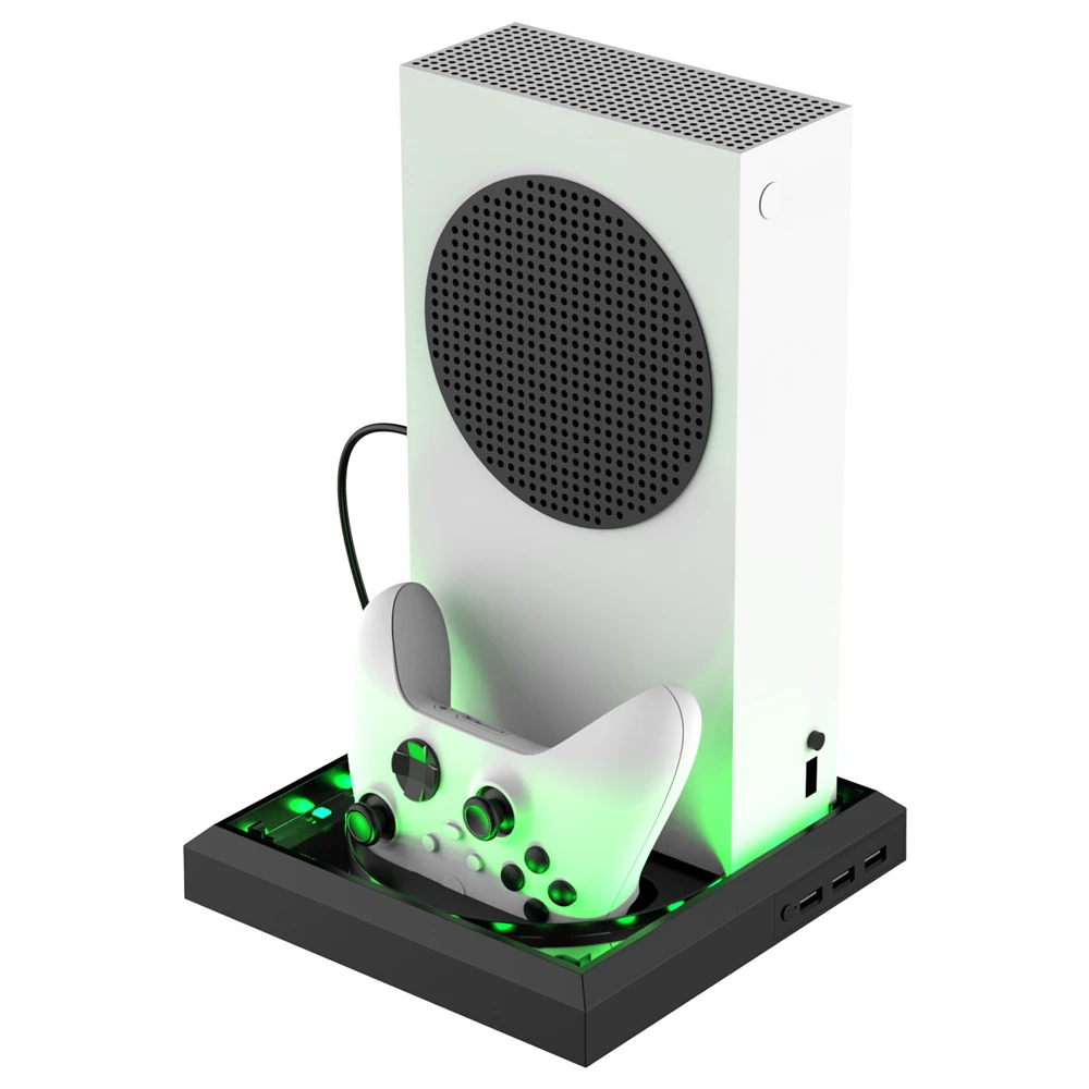 New For Xbox Series X/S Vertical Stand Multi-function Charging Base RGB Colorful Light Controller Handle Charger Bracket