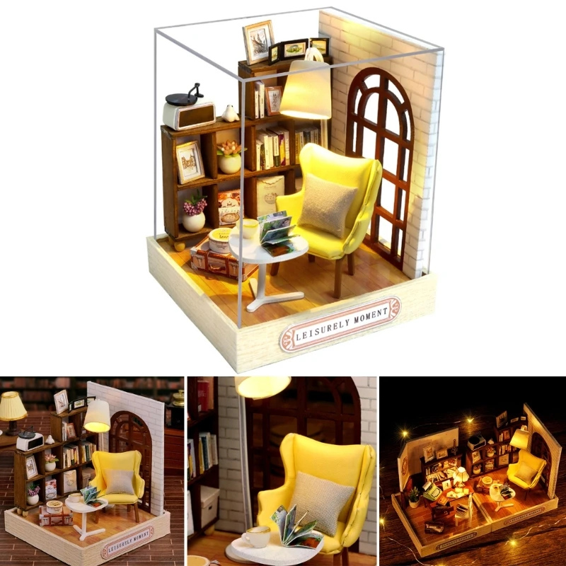 Miniatura casa delle bambole fai-da-te con mobili Mini case Giocattolo artigianale Regalo per ragazze