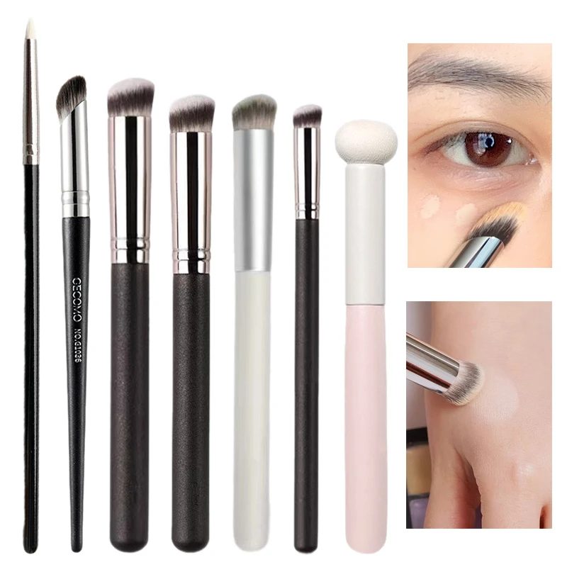 Pincel de maquiagem corretivo macio e fofo, pincéis para manchas, olheiras escuras, manchas de acne, corretivo, detalhes faciais, pincel de maquiagem