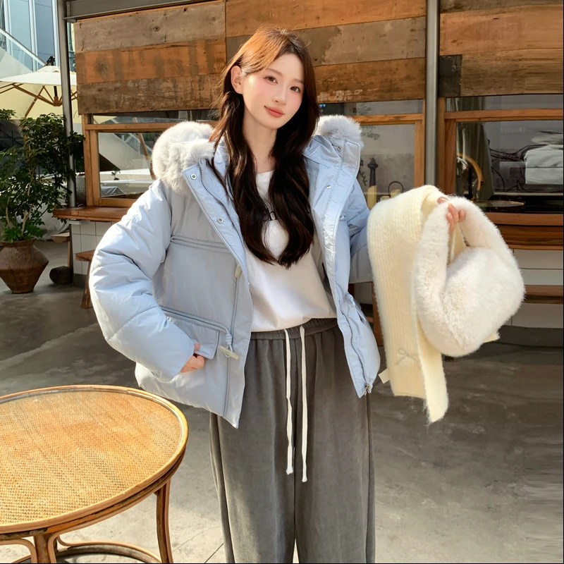 

Autumn Winter Women Cotton Coat Korean Loose Cotton Padded Jacket Female Short Warm Thicken Parkas Coat 2025 New Women Outwear