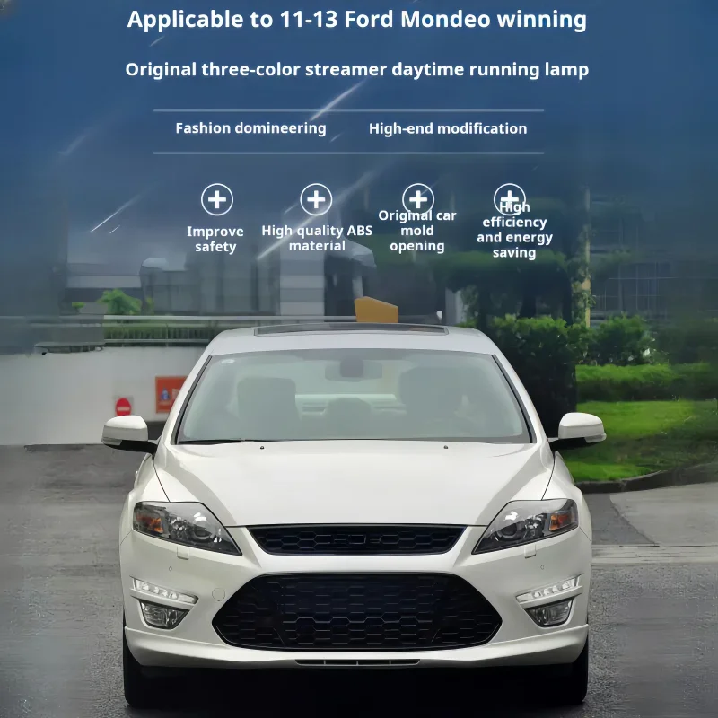 ATGSA 11-13 لسيارة Ford Mondeo Win أضواء الجري النهارية الخاصة المعدلة LED تعديل أضواء النهار الأمامية #5