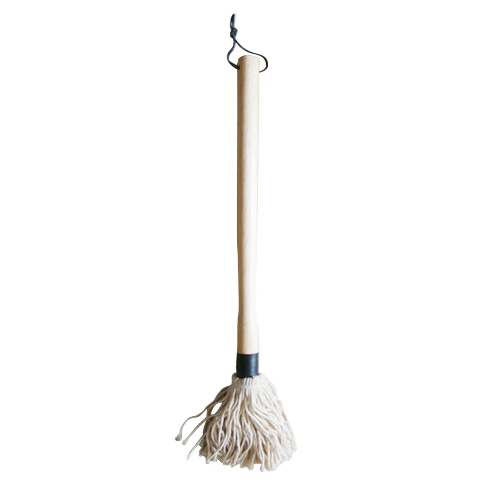 

2 pcs Wooden Handle Cotton Yarn Soy Sauce Brush Basting Mop Barbecue BBQ Tool Glazing Baked Meats High Heat Resistant Durable