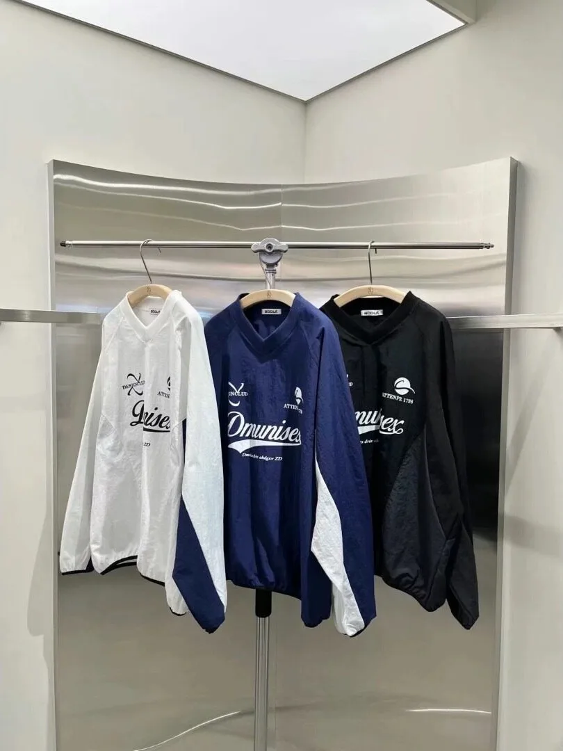 Loose Oversize Nylon Hoodie Couple Style Autumn Collection Women's Fashion Korean Style Inner Wear Versatile Casual Outerwear