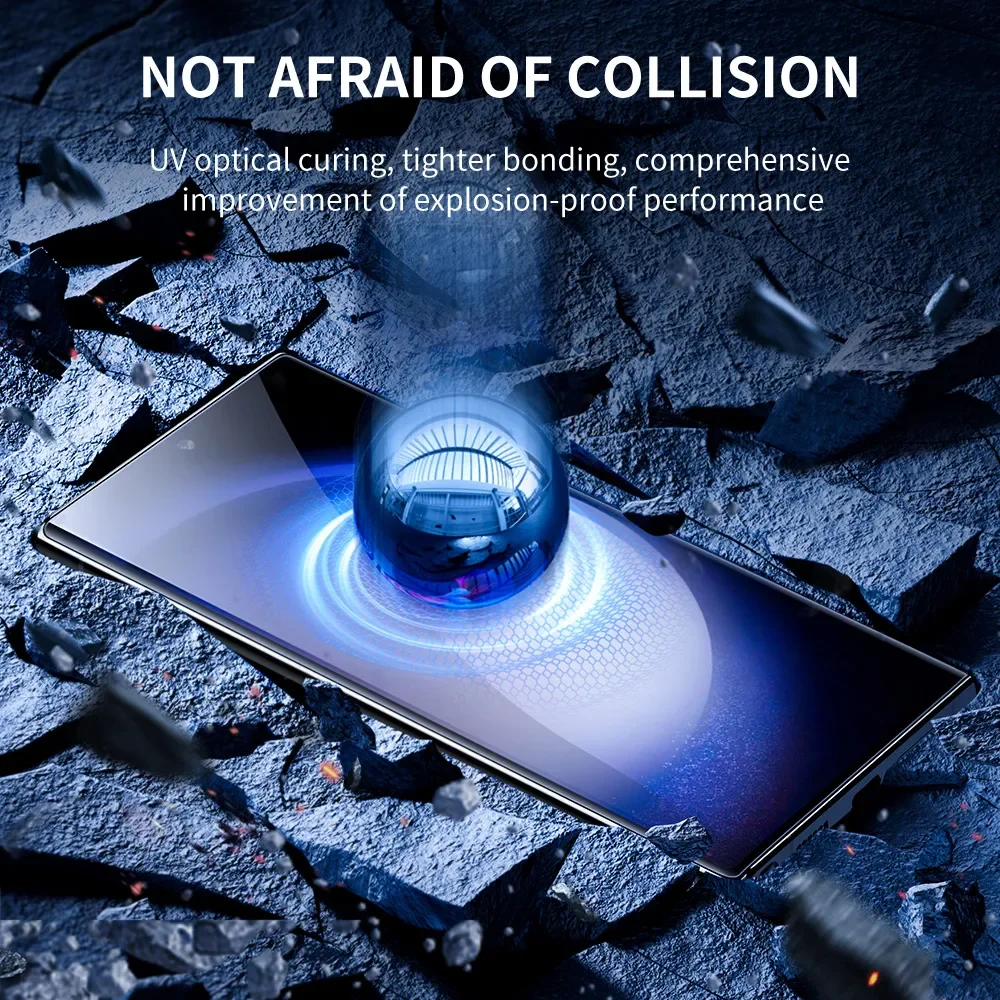 SmartDevil 1/2PCS UV Full Glue Screen Protector for Samsung S25 Ultra S25 S24 Ultra Soft Film HD Anti-fingerprint Soft Film