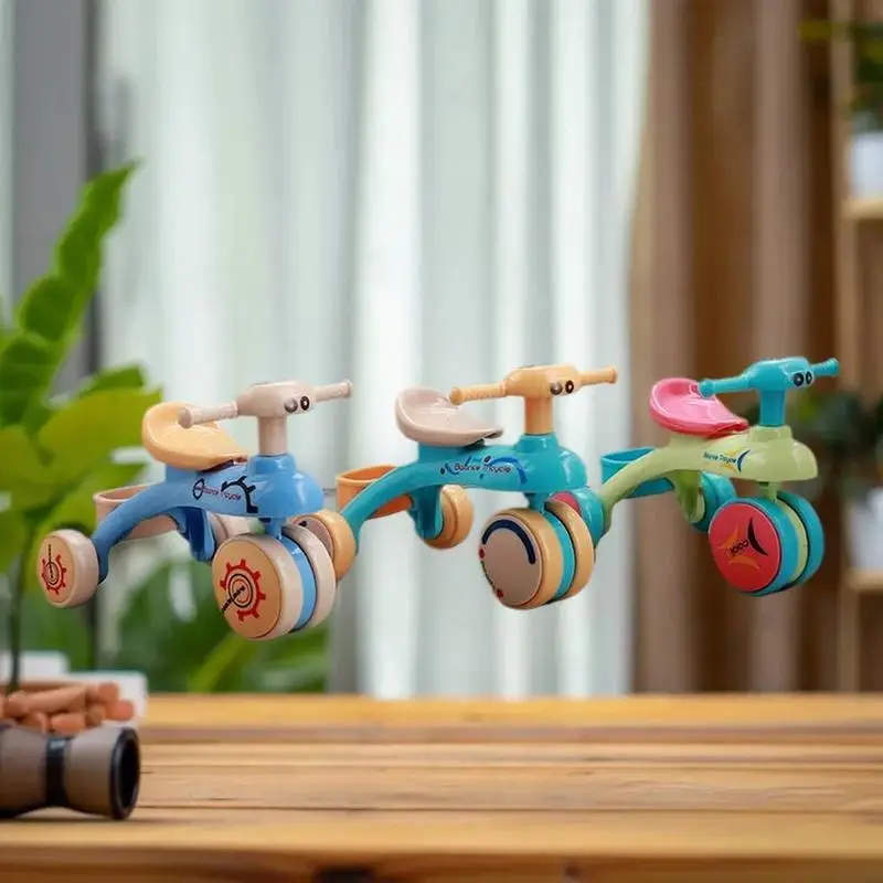 لعبة دراجة ثلاثية العجلات مصغرة من قطعة واحدة - ملحقات بيت الدمية ونموذج الديكور