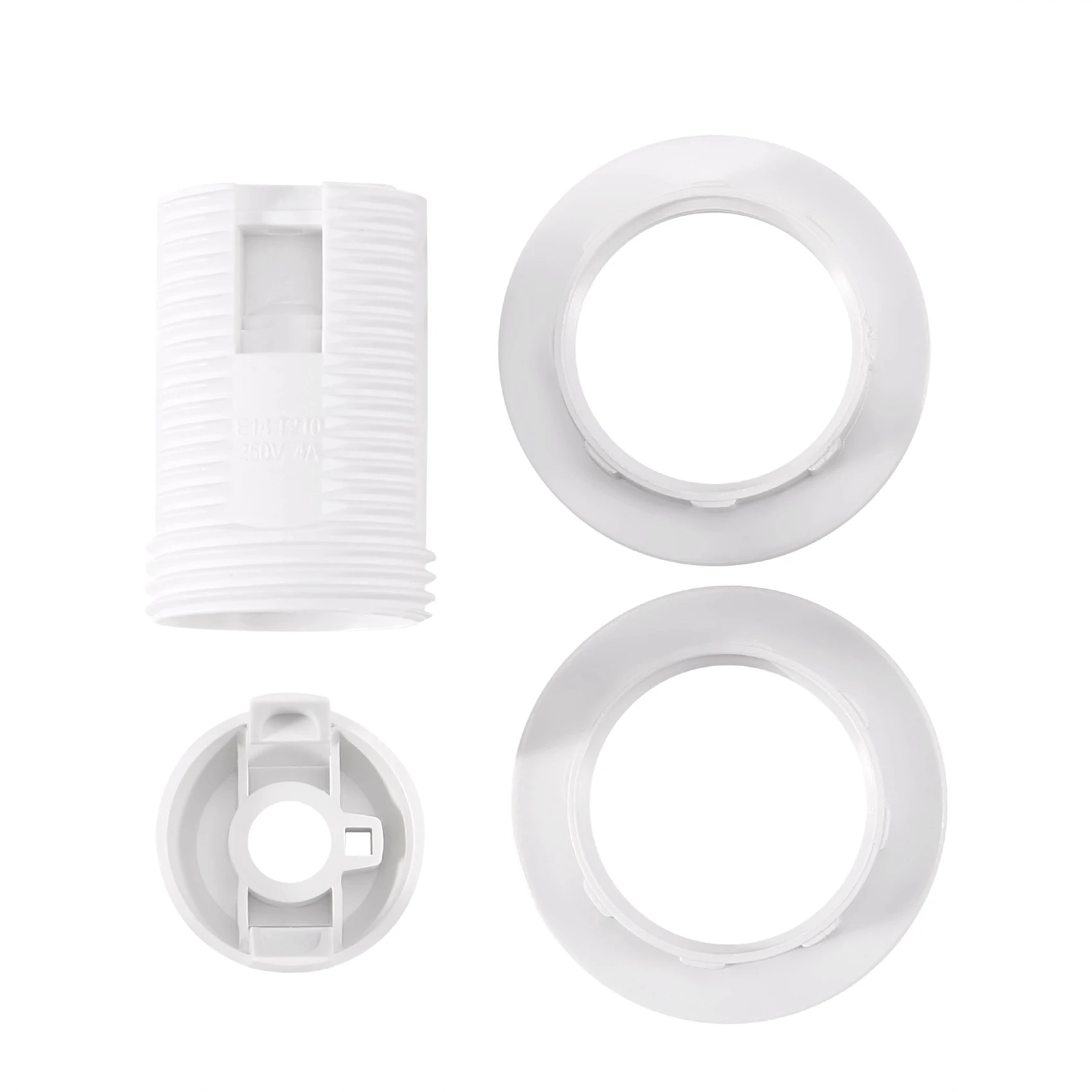 ETRT Plastic Shell Screw Type E14 Bulb Light Lamp Holder Socket AC 250V 2A
