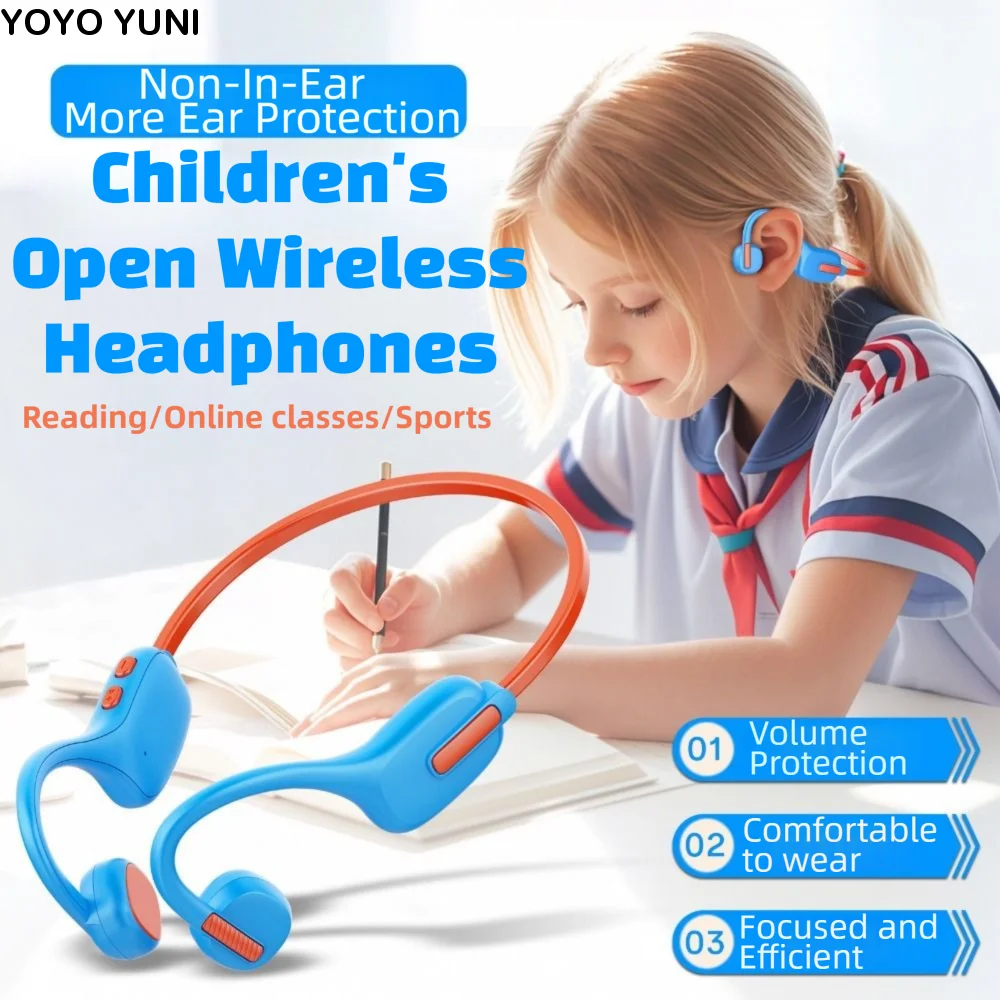 

Hands-free Kids Bluetooth Headphones Earbuds Built-in 8GB Bluetooth Sports Earphone Bluetooth 5.3 Stereo Sound