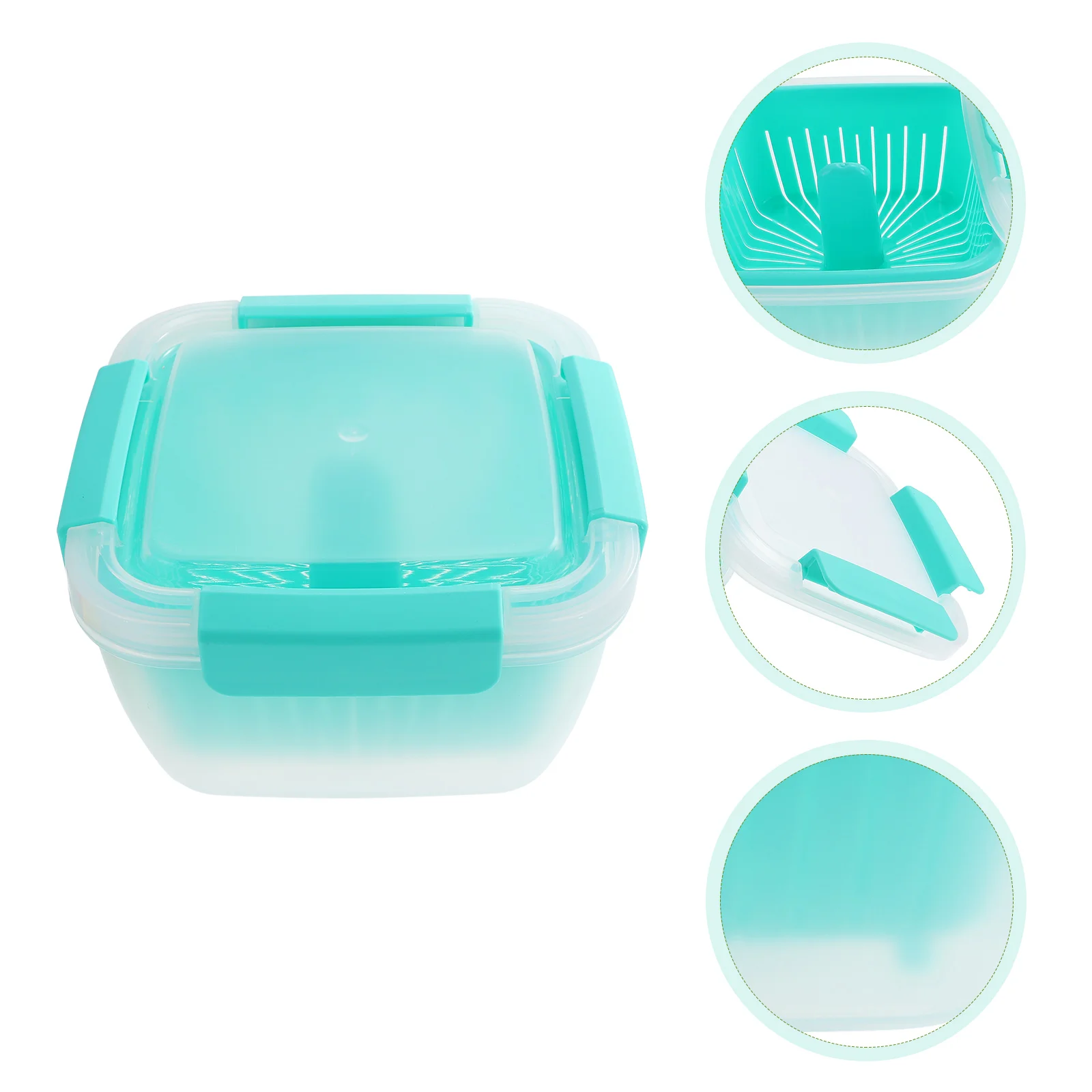 

Double Storage Box Boxes Sealed Container Food Fruit Containers Sink Dish Drain Basket for Lettuce Keeper Sauce