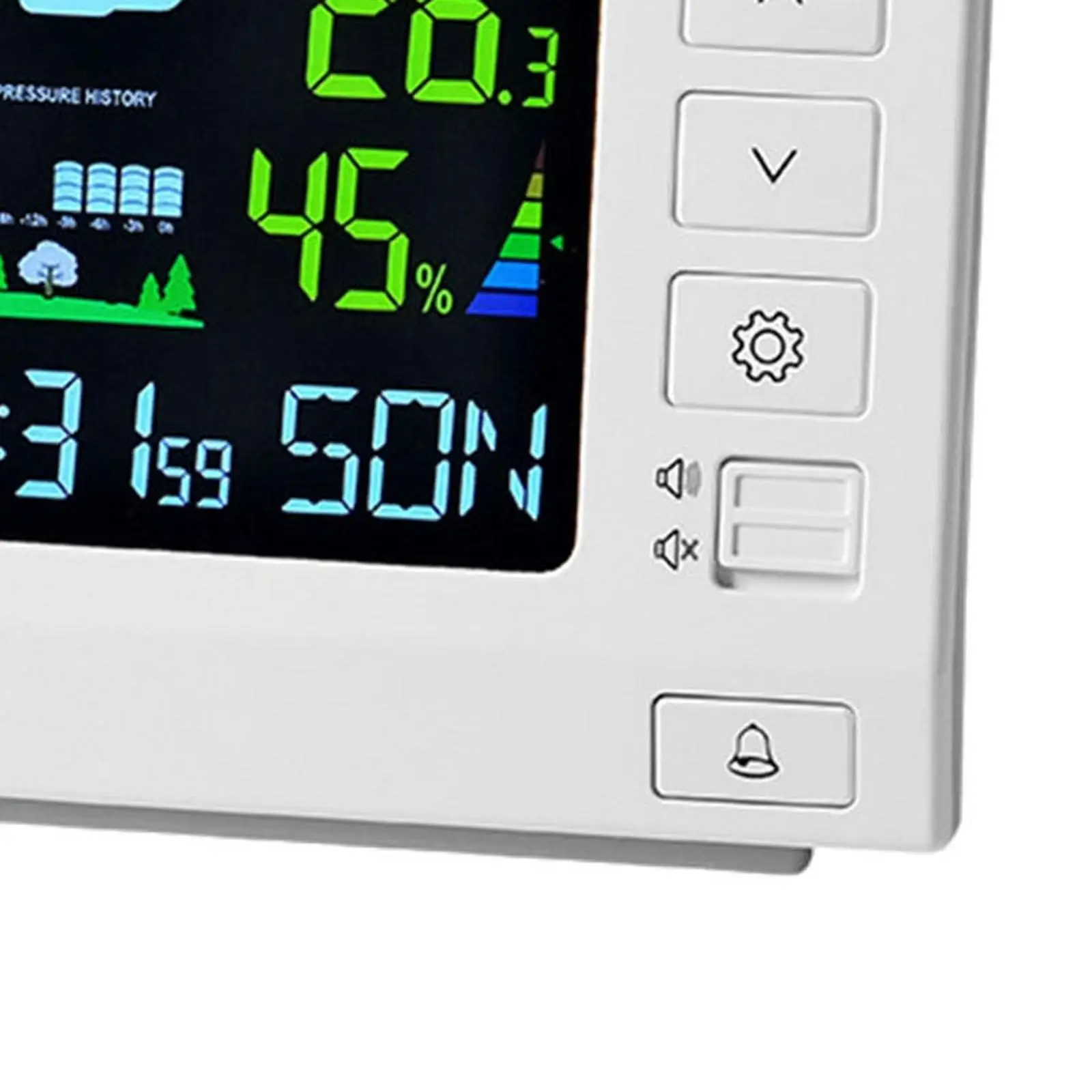 Multifunctional Weather Clock Snooze Function with Calendar Indoor Outdoor Thermometer Hygrometer for Desk Use