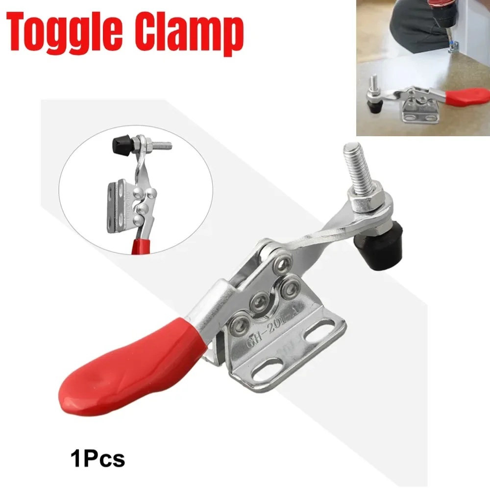 Toggle Clamp GH-201A 80mm Carpentry Fasten Clip Hand Clip Hinge Tools Woodworking Woodworking Tools Workshop For CNC Tool