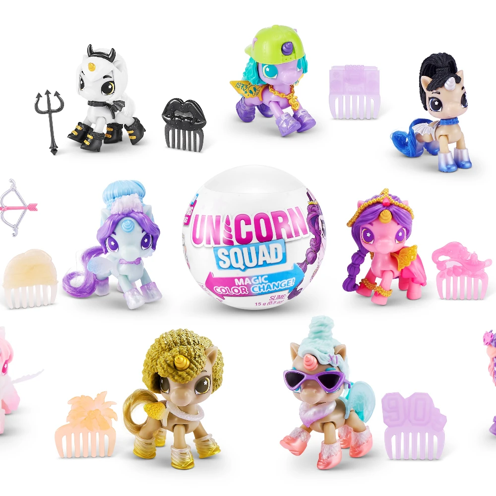 ZURU sorpresa 5 coleccionable Unicorn Squad caja ciega juguete bola serie mágica novedad exclusiva regalos de joyería de escritorio misteriosos