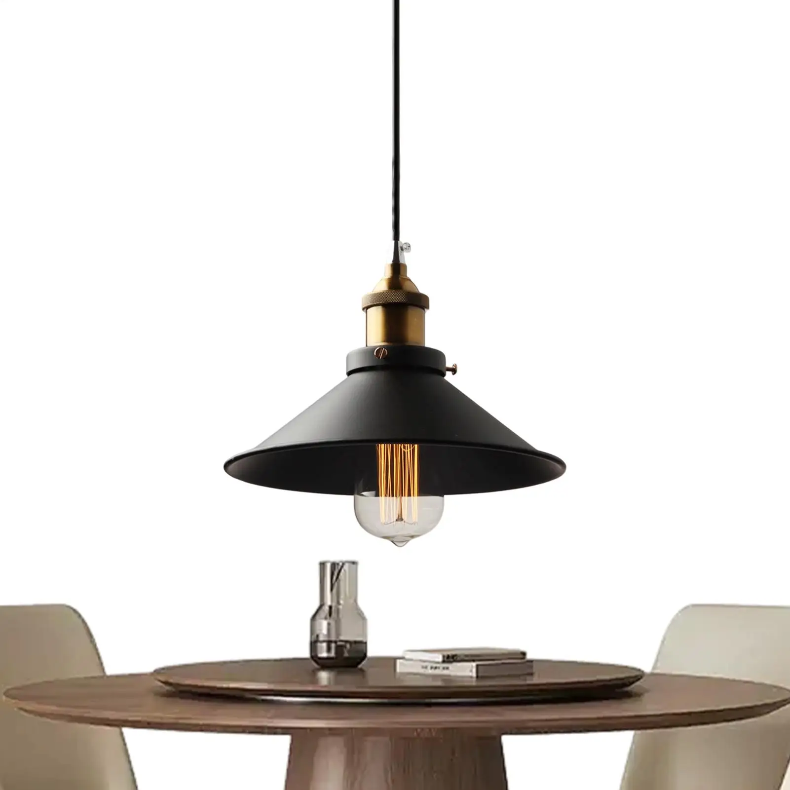 

Kitchen Pendant Light 26cm Retro Lamp Industrial Pendant Light for Dining Room Kitchen Entryway Bathroom Bedroom Hallway Home