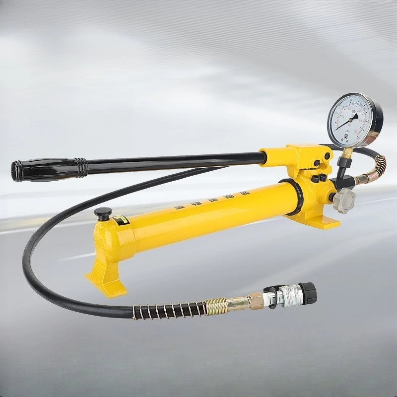 Manual Hydraulic Pump Double Action Portable Manual Pump CP-180 Oil Feeding Portable Hydraulic Tool with Meter