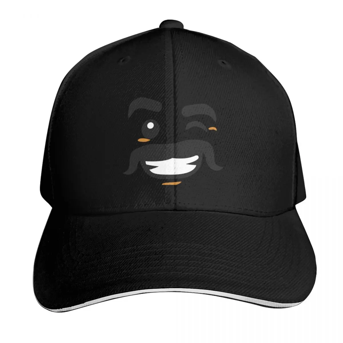 Brick Face - Moustache Guy 2 Baseball Cap Vintage Retro Embroidered Lightweight Packable Gift for Him Her