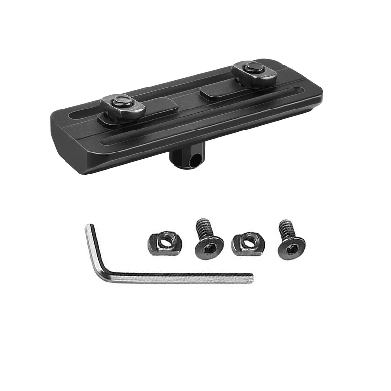 MLok レールバイポッドアダプタースリングスタッドマウント、4T ナット&4 ネジ&1 レンチ付き、ハリス対応、狩猟用バイポッド、おもちゃの銃アクセサリー用