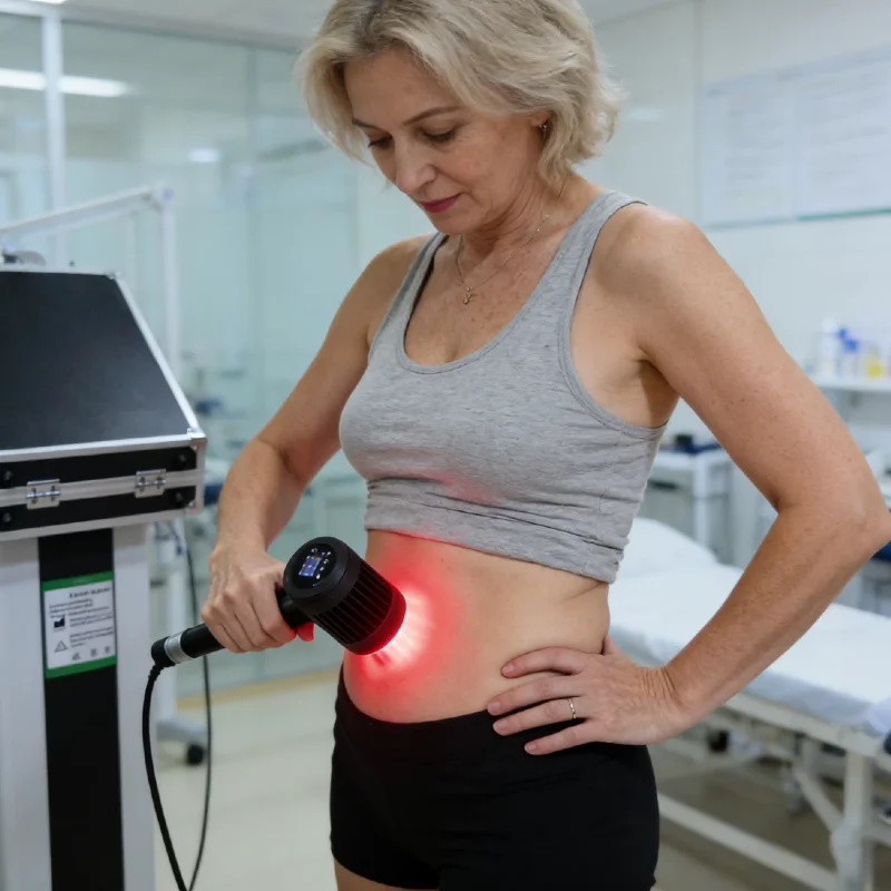 

1295mW Portable Cold Laser Therapy Wand, Dual Wavelength Near Infrared Light for Deep Tissue Back Joint Pain Healing