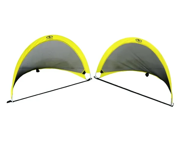 ตาข่ายฟุตบอลแบบป๊อปอัพ 2 แพ็ค – เป้าฝึกซ้อมแบบพกพาขนาด 3x2 ฟุต พร้อมกระเป๋าสำหรับเด็กอายุ 5–12 ปี