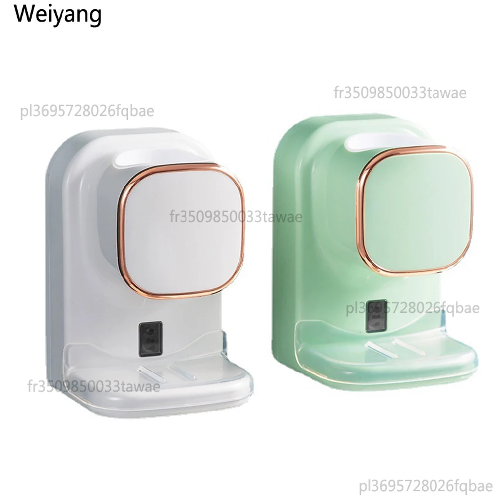 موزع معجون الأسنان الأوتوماتيكي، عصارة معجون الأسنان الكهربائية المثبتة على الحائط للأطفال والكبار للحمام #6