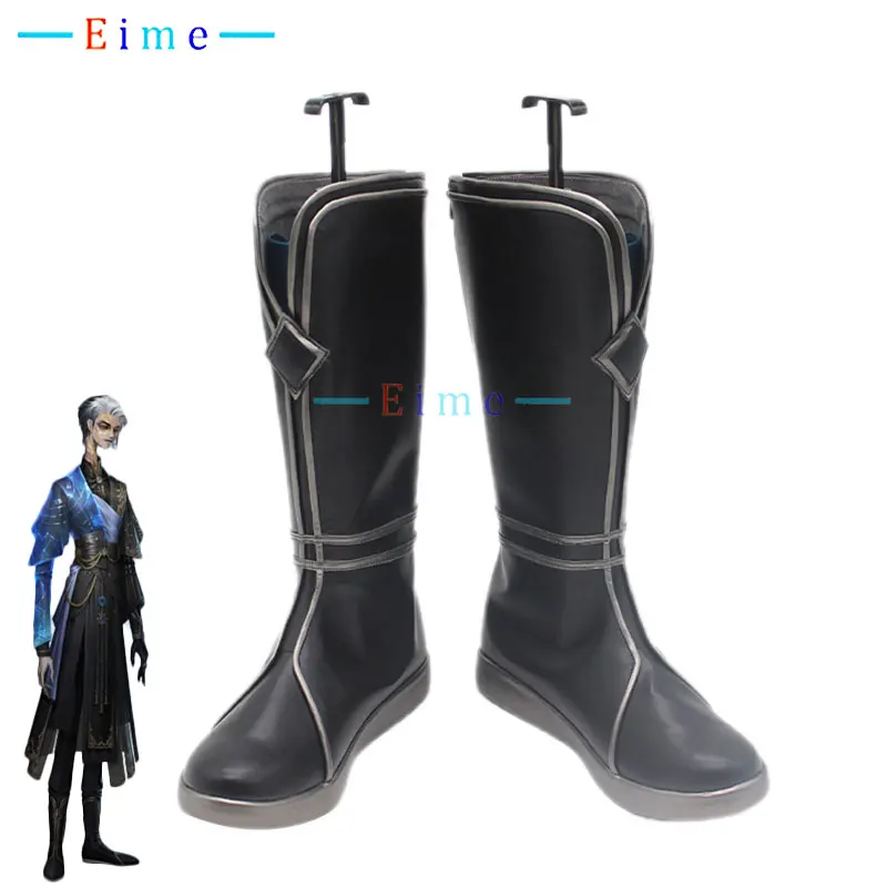 Game Identity V Wuchang Cosplay Shoes PU Leather Shoes Halloween Carnival Boots Cosplay Prop Custom Made