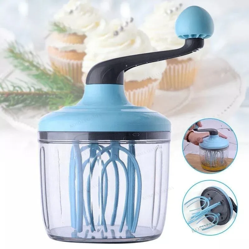 Egg Hand-cranked Cream Whisk Household Small Semi-Automatic Egg Beater Cooking Accessories Milk Foam Cake Rotation Manual Whis