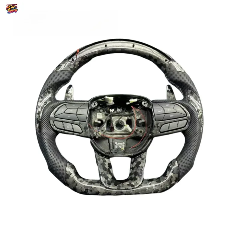For Dodge Challenger Hellcat Warrior Sport, Personalized Modification and Customization of Carbon Fiber Steering Wheel