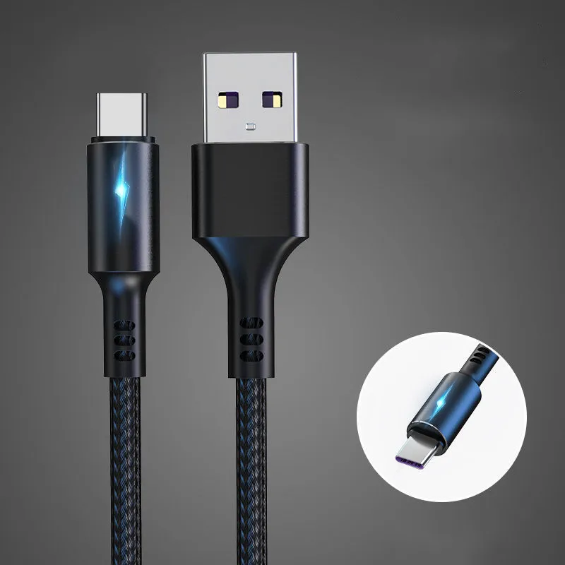 5A Micro USB Cable LED Fast Charging Micro Data Cord For Huawei Samsung Xiaomi 14 Android Mobile Phone Accessories Charger Cable