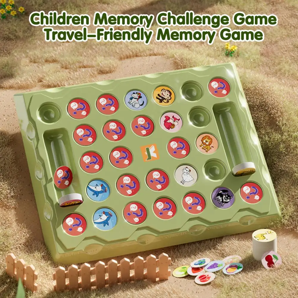 Family Memory Matching Toy Educational Memory Challenge Toy for Toddlers Reversi Chess Game with Fruit Themes 2 Players for Boys