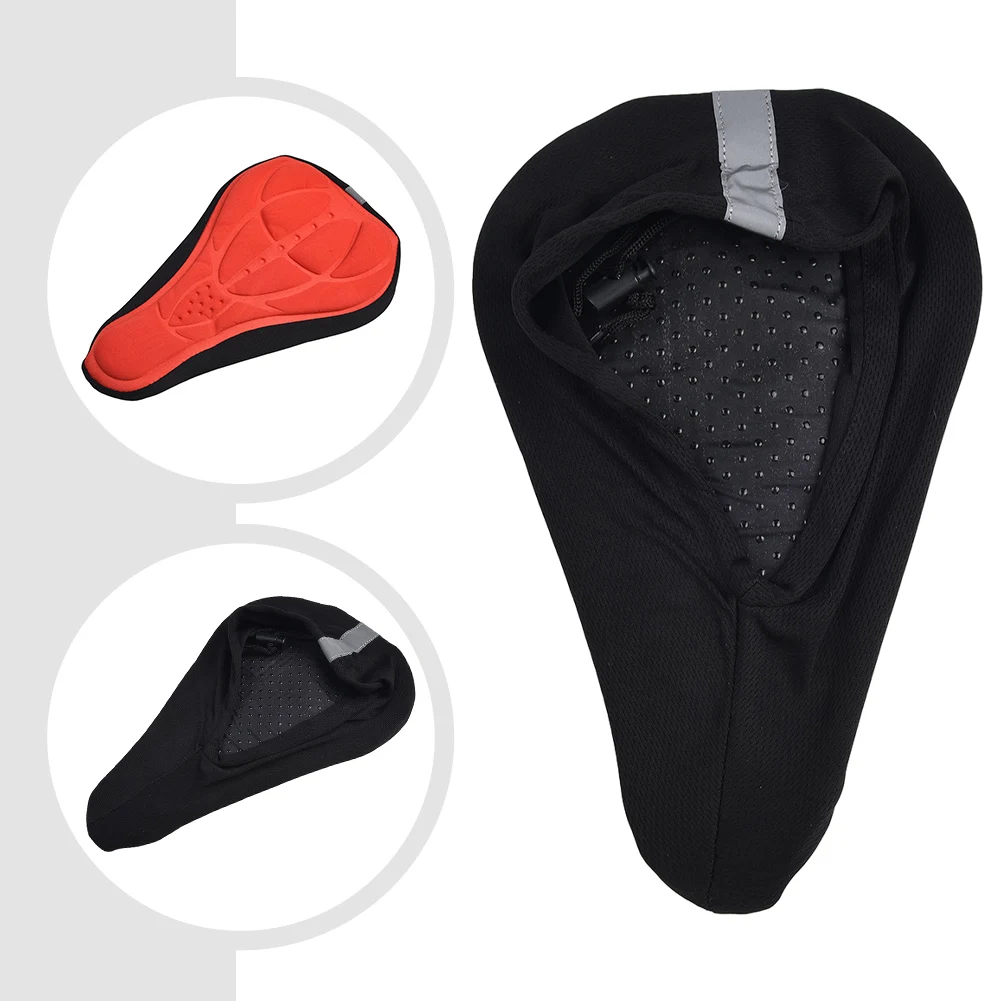 Useful High Quality Bicycle 3D Gel Pad Seat Saddle Cover 3D Soft Bicycle Bike Cover Gel High Quality EVA Pad Padded Parts Saddle