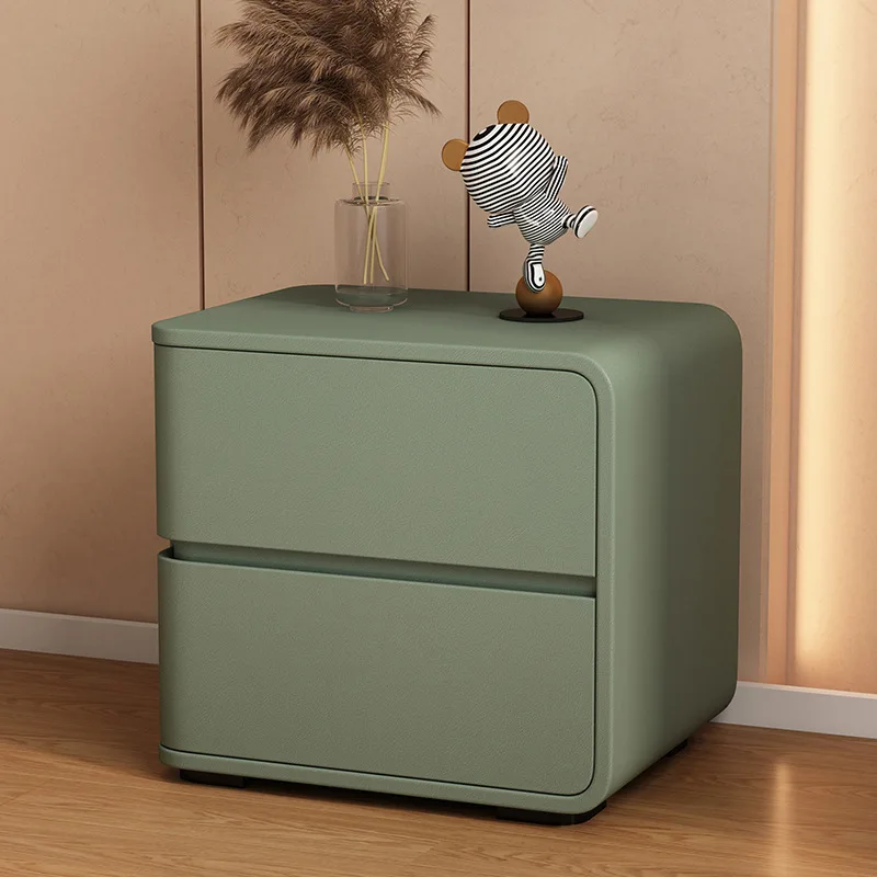 

！@Simple Luxury Solid Wood Bedside Table High-End Cream Style Nightstand Minimalist Design for Bedroom Storage Cross-Border