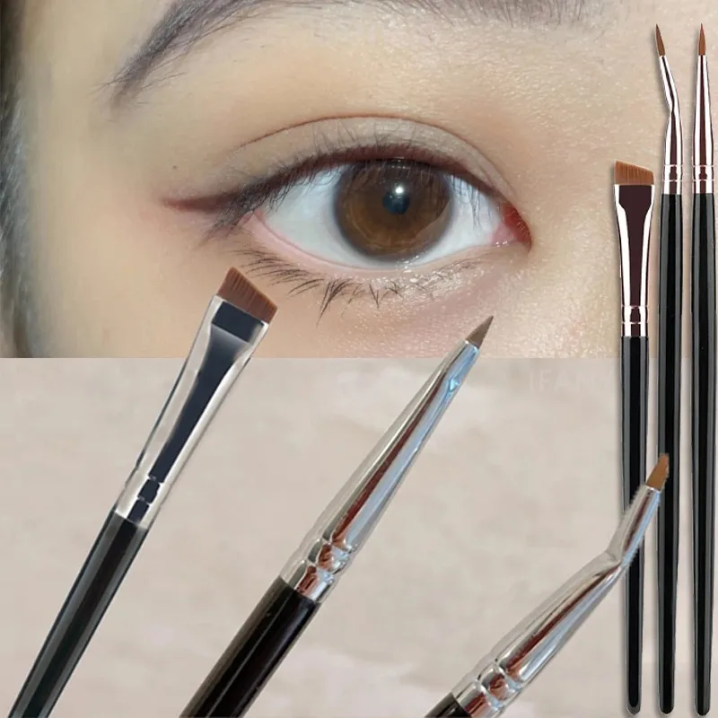 3Pcs Combination Detail Brushes Ultra-thin Lip Line Eye Line Brush Concealer Brush Eye Brow Contour Lower Eyelid Makeup Brushes