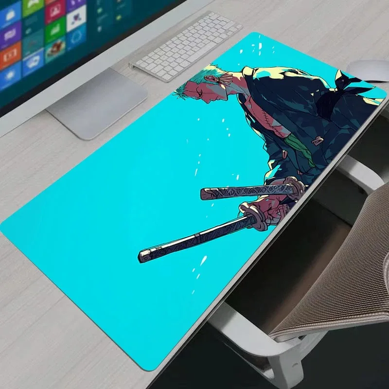 One Piece Portgas·D· Ace Mauspad, Notbook Gamer-Tastatur, rutschfester Gummi, Computerteppich, Schreibtischunterlage, PC-Gamer-Mauspad, Geschenke für Jugendliche