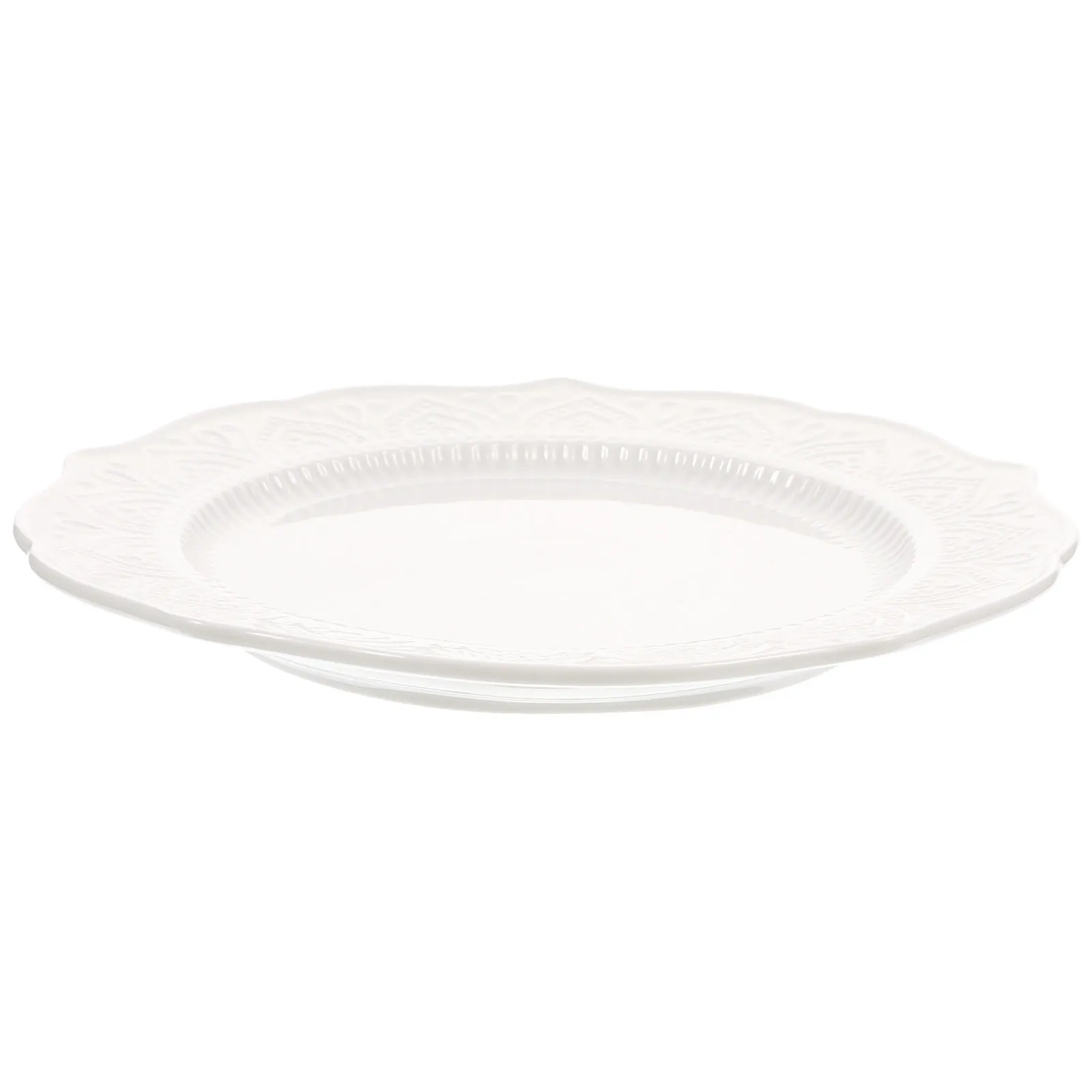 

Керамическая рельефная обеденная тарелка, круглая фарфоровая сервировочная тарелка, простая тарелка для подачи еды для дома и ресторана