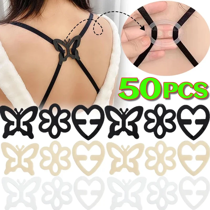 

Invisible Lingerie Buckles Invisible Non-slip Bra Shoulder Strap Holders Cross-slip Adjustable Women Underwear Clips Accessories