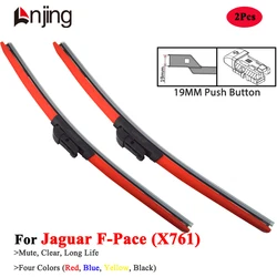 LNJING Colorful Windshield Wiper Blades For Jaguar F Pace SVR X761 2015 2018 2019 2020 2021 2022 2024 Car Exterior Accessories