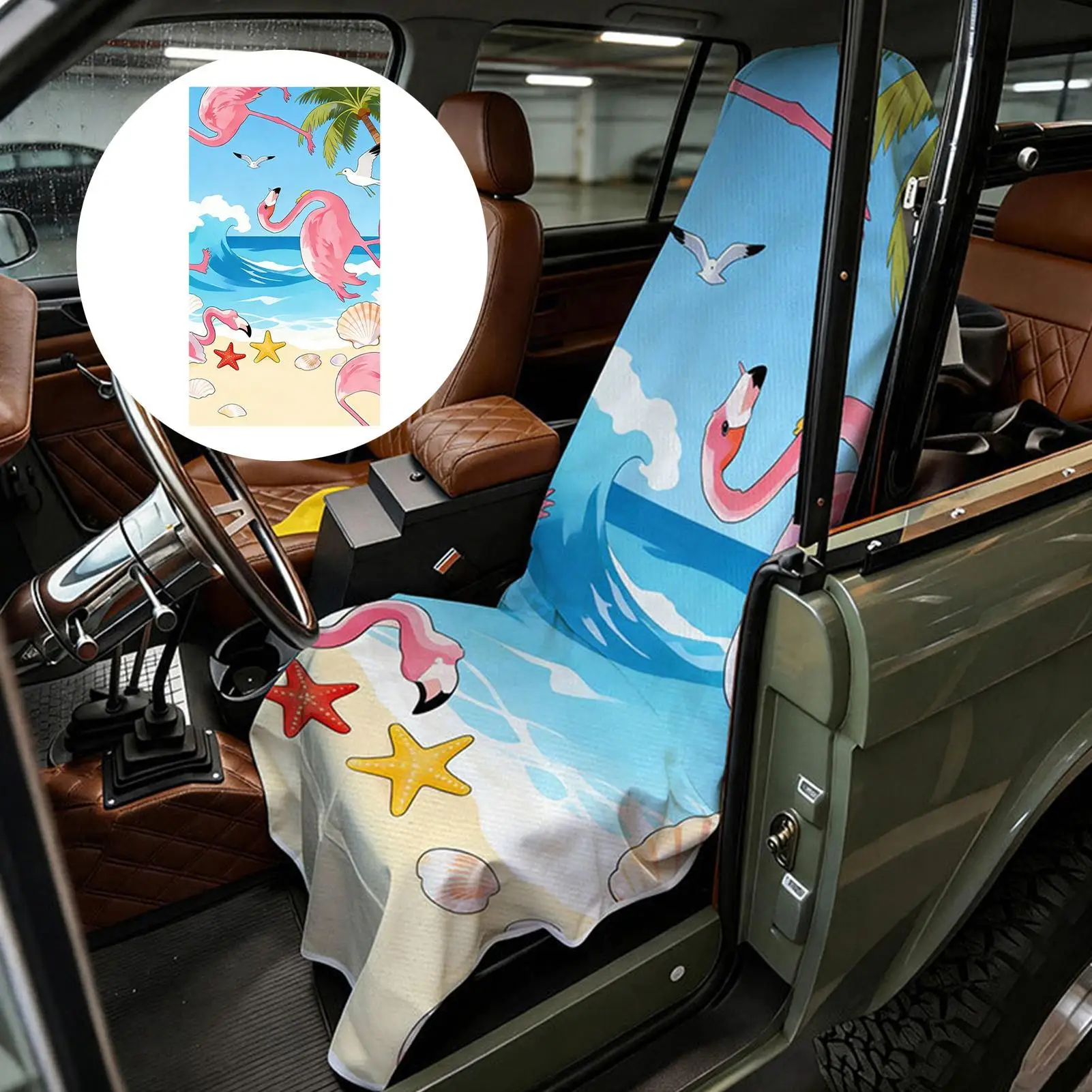 Car Seat Towel Soft Washable Waterproof 2 In 1 Seat Protector And Beach Towel for SUV Trucks Gym Workout Running Swimming Beach