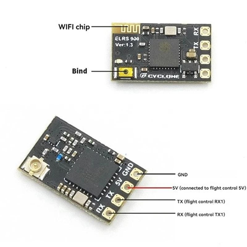 5 قطعة جهاز استقبال ELRS 2.4 جيجا هرتز نانو Expresslrs استقبال CRSF مع هوائي T لقطع غيار طائرات بدون طيار RC FPV