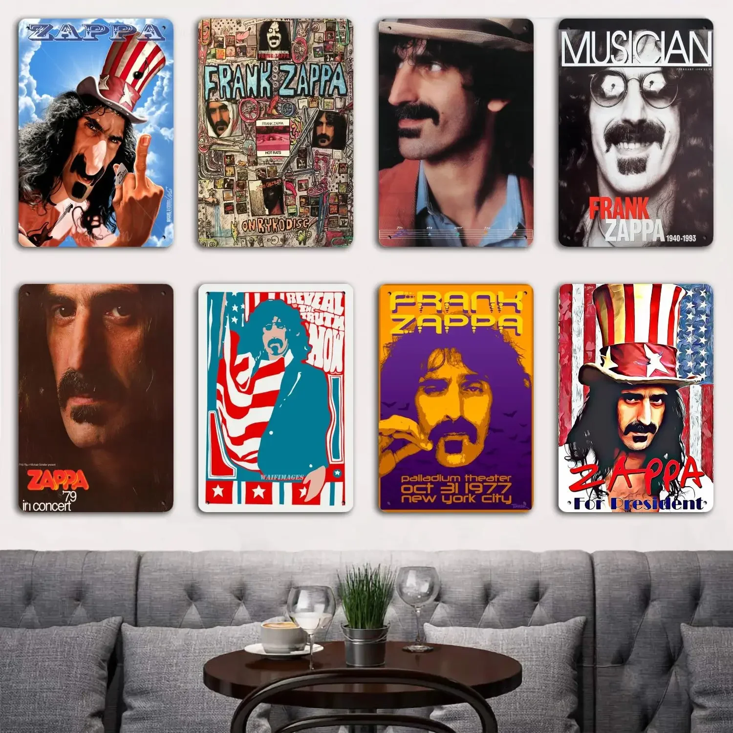 frank zappa Tin Metal Plaques and Signs Wall Decor, Captain Poster, Vintage Decor, Bar, Pub, Club, Wall Decoration