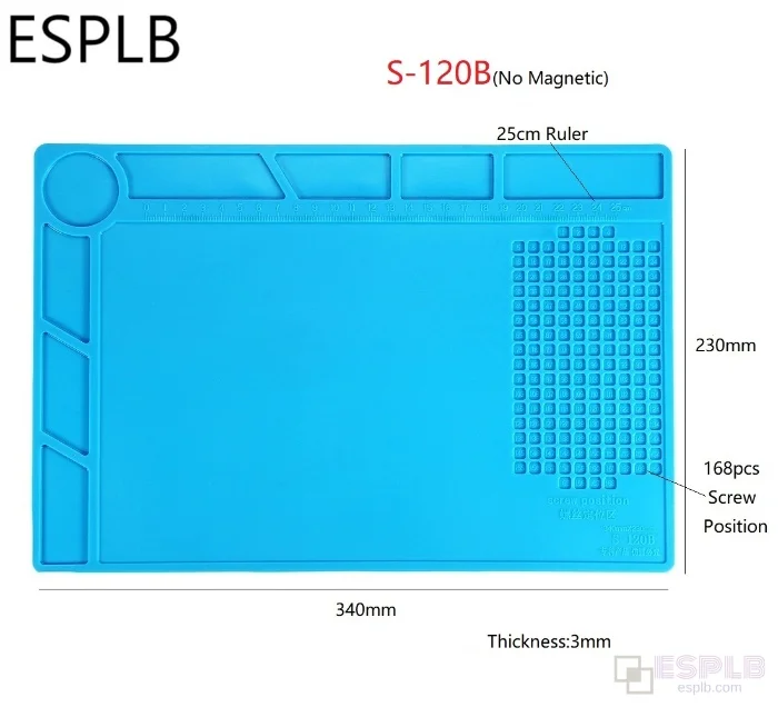 35cm*25cm/405mm*305mm Insulation Pad Heat-resistant BGA Soldering Station Work Pad Desk Mat Platform Repair Tools with Magnetic