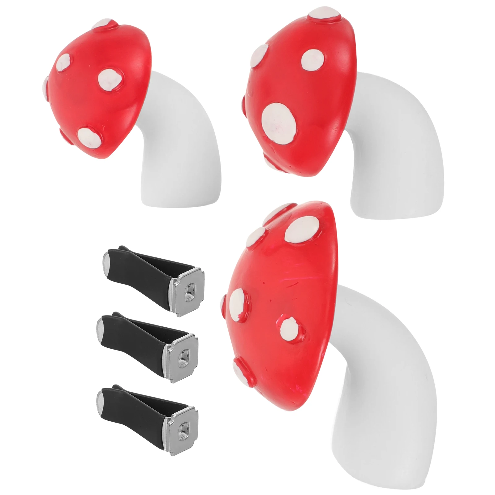 

3pcs Mushroom Fridge Magnets Red Cartoon Decor Kitchen Refrigerator Accessories Practical Whiteboard Magnet Stickers
