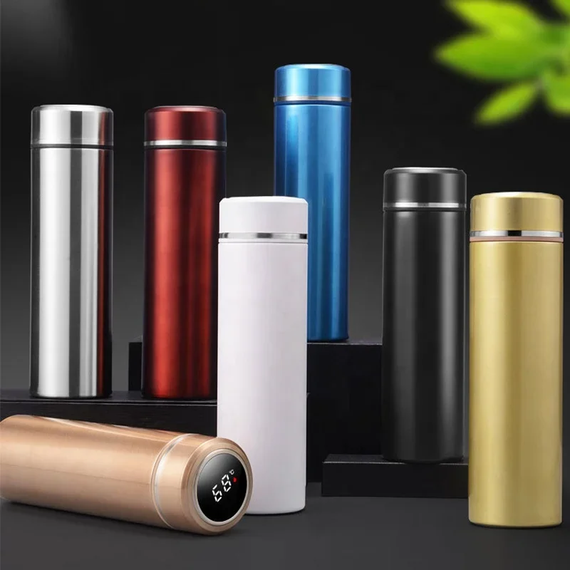 

Wholesale 500ml Stainless Steel Vacuum Insulated Smart Digital Led Temperature Display Water Bottle