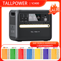 TALLPOWER V2400 Portable Power Station, 2160Wh LiFePo4 Solar Generator,2400W 50/60Hz AC Output,  UPS, 13 Outputs，LCD Screen