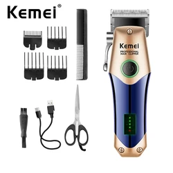 Kemei USB Electric Hair Clippers Trimmers For Men Adults Kids Cordless Rechargeable Hair Cutter Machine Barber Shop Professional