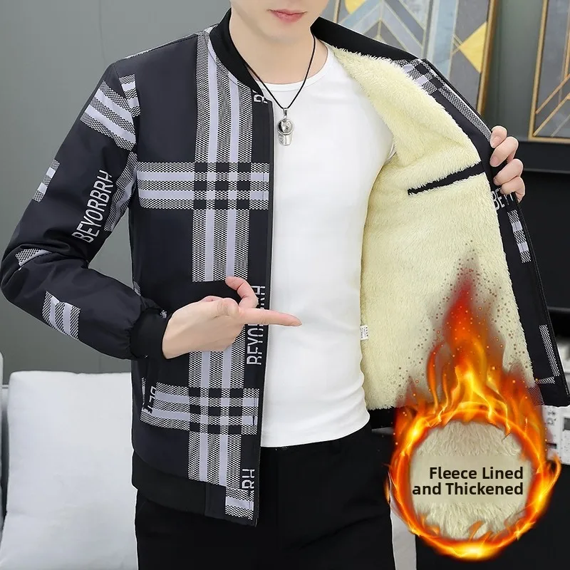 

Мужская демисезонная куртка с подкладкой, модная повседневная, с воротником-стойкой, теплая, универсальная, от известного бренда